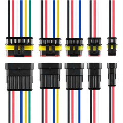 5/10 Sets Car Automotive Waterproof Electrical Wire Connector Plug 2/3/4/5/6 Pin