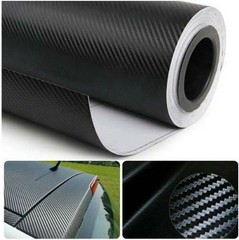 ​3D Black Carbon Fiber Vinyl Wrap 12″x60″ Twill Weave Self-Adhesive Sheet​