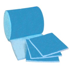 25 inch wide HVAC/Air Filter Media Roll, Blue /White MERV8 Polyester, 10 FEET