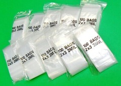 1000 Reclosable 2 mil Clear Bags 2×3 Poly Resealable 2″ x 3″ Baggies 1,000