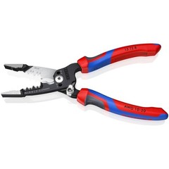 Knipex 8″ Forged Wire Stripper Pliers w Shears 10-20 AWG Comfort Grip 13728 Flat