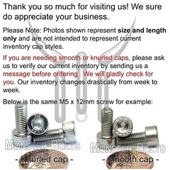 M3 Stainless Steel Socket Head Cap Screws, A2 / 18-8 Metric DIN 912, 0.50 Coarse