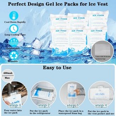 VVHOOY Cooling Vest for Men&Women,Reflective Ice Vest with 20 PCS Reusable Ic…