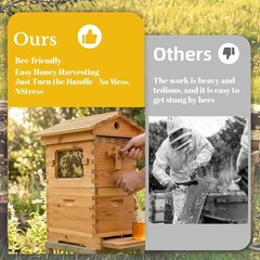 Automatic Beehive Starter Kit with 7 Gravity Auto hive Frames for Beekeeping