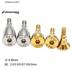5Pcs Titanium Dental NC/RC Healing Abutment Closure Cap Fit Straumann B0ne Level