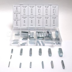 60 pc Keystock Bar Assortment SAE Square Key Stock Keyway Set