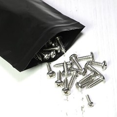 100 Flat Black Poly QuickQlick™ Bags Repacking Pouches w/ a Variety of Sizes