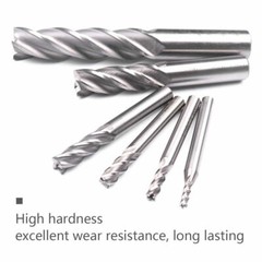 6pc HSS CNC 4 Flute Spiral Bit End Mill Cutter 1/8 3/16 1/4 5/16 5/8 1/2″ in US