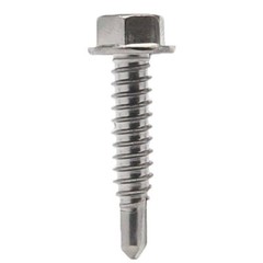 #8 Hex Washer Head Self Drilling Sheet Metal Tek Screws 410 Stainless Steel