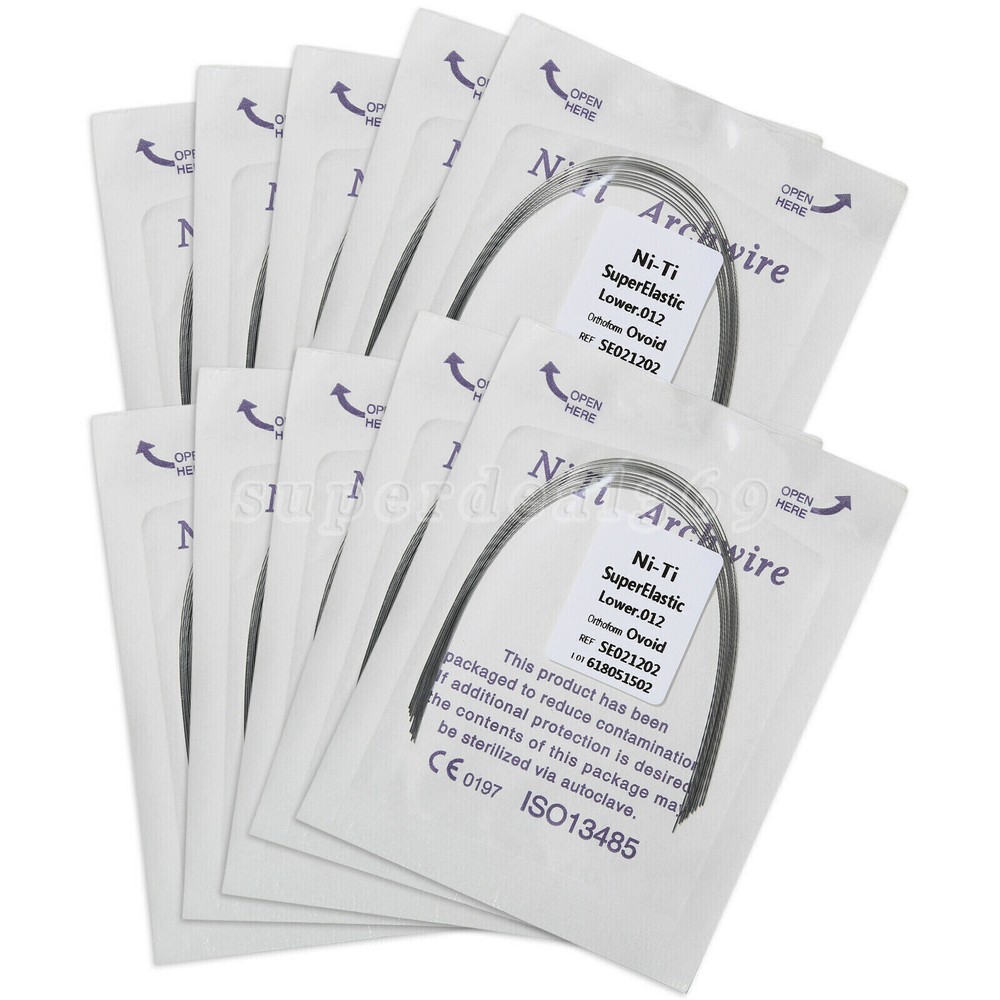10pcs/pk Dental Orthodontic Niti Arch Wire Round Ovoid Form all size option