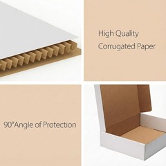6X4X1 Shipping Boxes Set of 100, White Small Corrugated Cardboard Box,Mailer Box