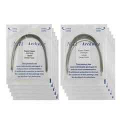 100pcs Dental Orthodontic Arch Wire Niti Stainless Steel Round Rectangular Ovoid