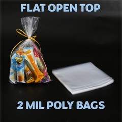24×24″ Clear Poly Bags Lay-Flat Open Top End 2-Mil Case LDPE Plastic Packaging
