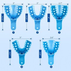 Dental Impression Trays Perforated Plastic Disposable (CHOOSE SIZE) 12 Trays/Bag