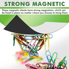 Strong Flexible Self-Adhesive Magnetic Sheets 8.5 x 11 20 Mil 12PCs Stone City