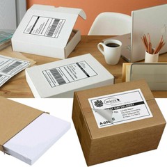 Address Shipping Labels 8.5×5.5″ Half Sheet Round Corner Adhesive Blank Labels