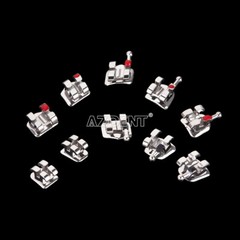 10 Packs Dental Ortho Metal Bracket Standard Roth Slot 022″ Hooks 3-4-5 AZDENT