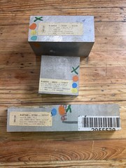 3 PC Lot Aluminum 6061 FLAT BAR 2.25 x 2.5 x 5 , 1.25 x 3.25 , .75 x 2 x 3.25