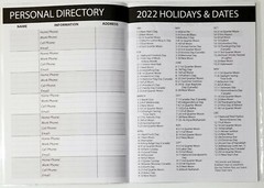 2022 Monthly planner, 6 1/2 in x 9 1/4 in