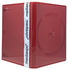 100 STANDARD Solid Red Color Single DVD Cases & 100 OPP Bags