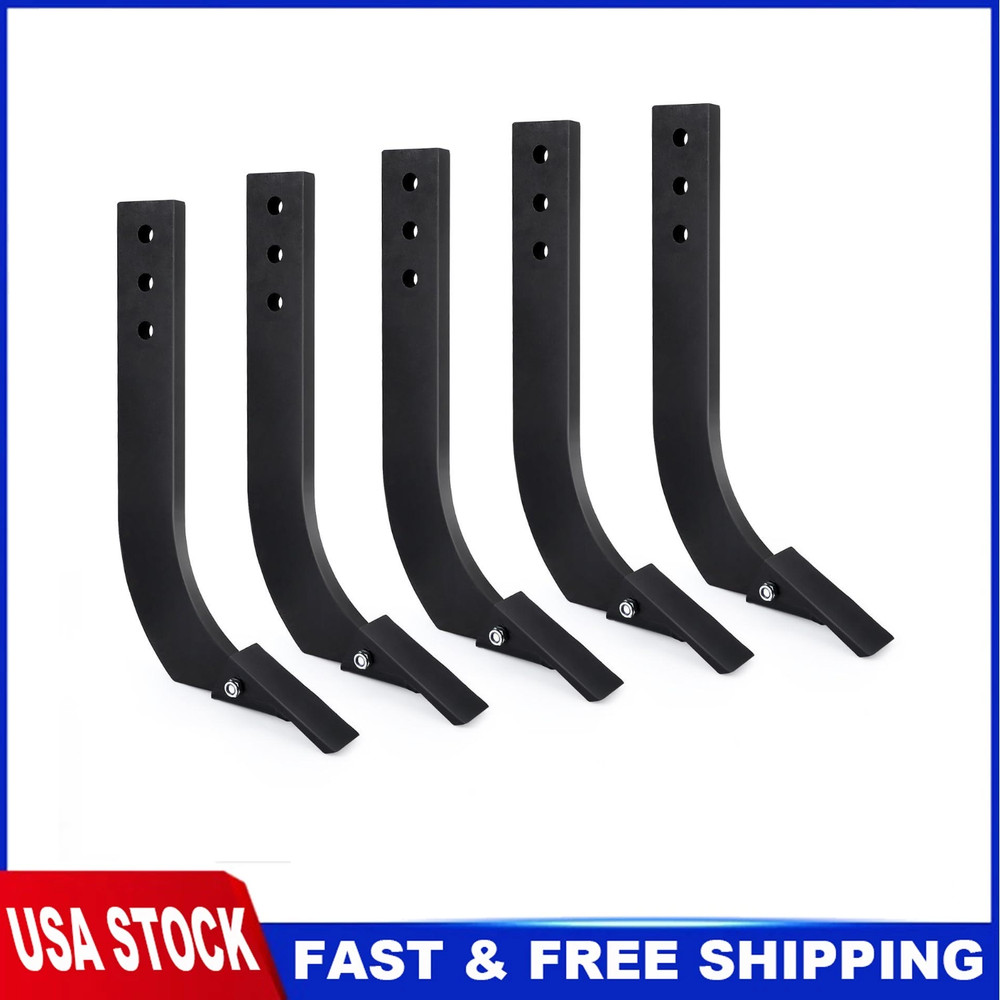 5PCS 16” Box Blade Shank Scarifier Shanks Teeth 3 Holes Box Scraper Shank Black