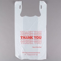 1/6 THANK YOU T-Shirt Bags 11.5″x6.5″x21″Plastic Shopping bags colors 100-1000