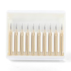 AZDENT 10 Pcs Dental Carbide Trimming & Finishing Burs FG/7406/7408/7901/7902