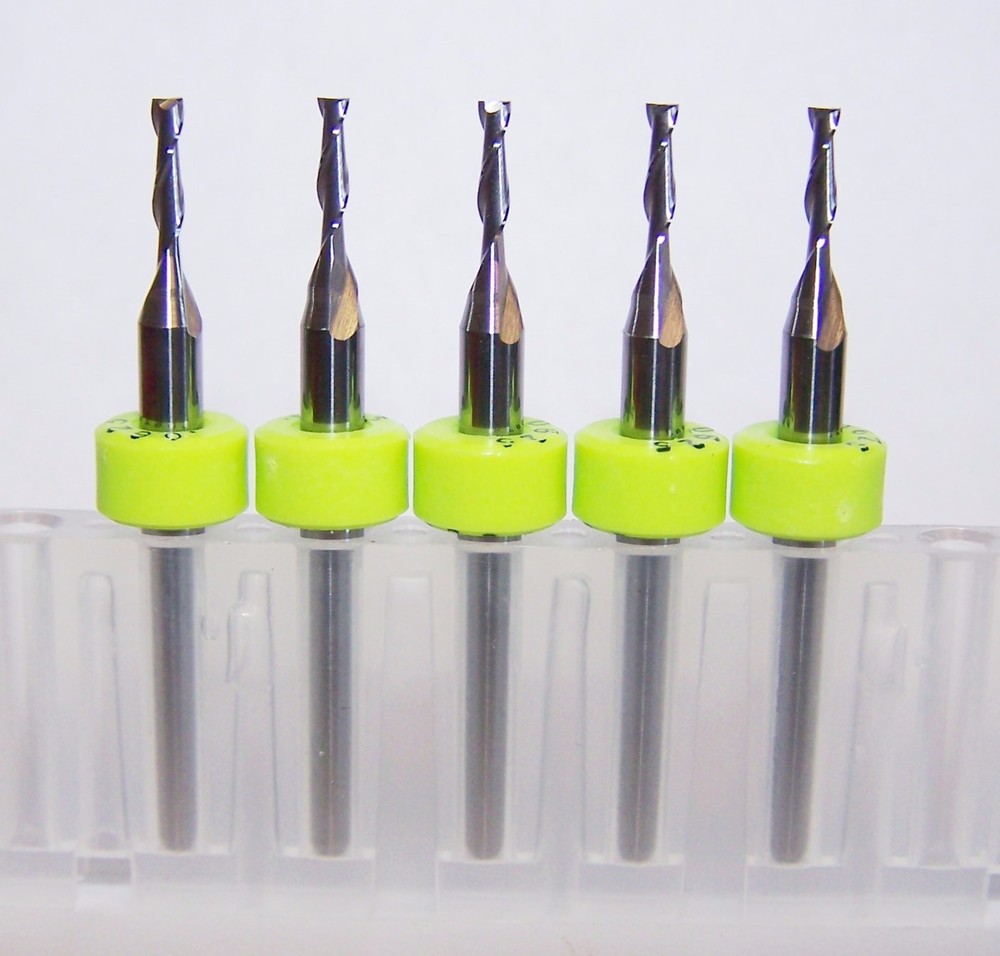(5) 1/16″ (.0625″) CARBIDE END MILL 2 FLUTE KYOCERA 1600.0625.250