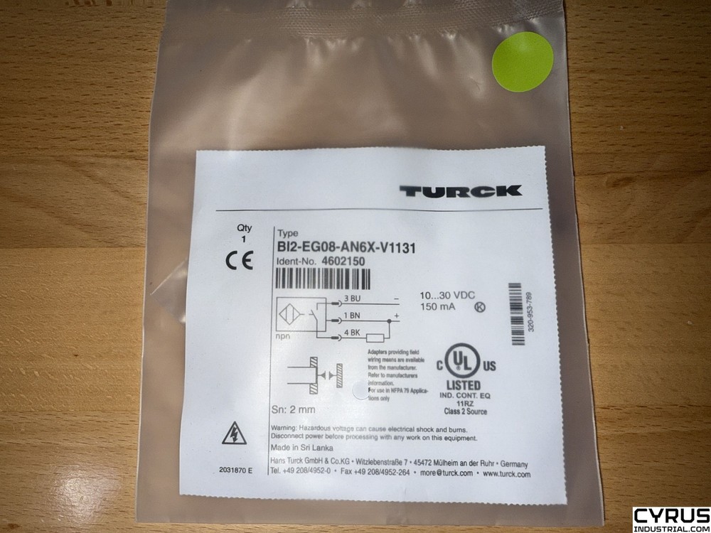 BI2-EG08-AN6X-V1131 | 4602150 [Factory New] Made in Sri Lanka Inductive Sensor