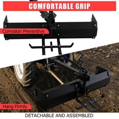 42″ Tow Behind Box Blade Scraper Steel Hitch Tow for Yard ATV UTV Tractor Mower