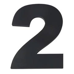 12 Inch Address Numbers For Commercial Building 3/8″ Thick Black Acrylic Bold