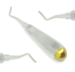 2 Potts Dental Tooth Surgery East West Elevator # 6+7 L&R Standard handle Gold