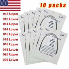 100 PCS dental orthodontic super elastic niti round arch wires Ovoid form 10 bag