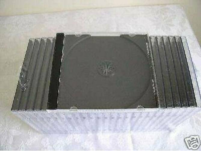 5 PCS NEW 10.4MM SINGLE CD JEWEL CASES WITH BLACK TRAY, BL110PK, FREE SHIPPING