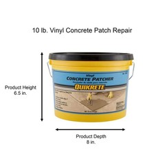 Vinyl Concrete Patch Repair Cement Crack Resistant Sidewalk Floor Steps 10 Lb.