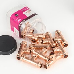 10 PCS EFIELD 1/2 ” Press Fit Equal Tee For Copper Tube, No Lead , Pro Pack
