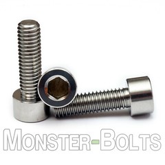 M3 Titanium Socket Head Cap Screws, Ti Grade 5, Metric DIN 912 Coarse 0.50