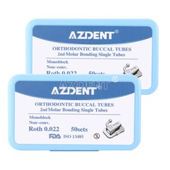 AZDENT Dental Orthodontic Buccal Tubes 1st 2nd Molar Roth MBT 022 Bondable