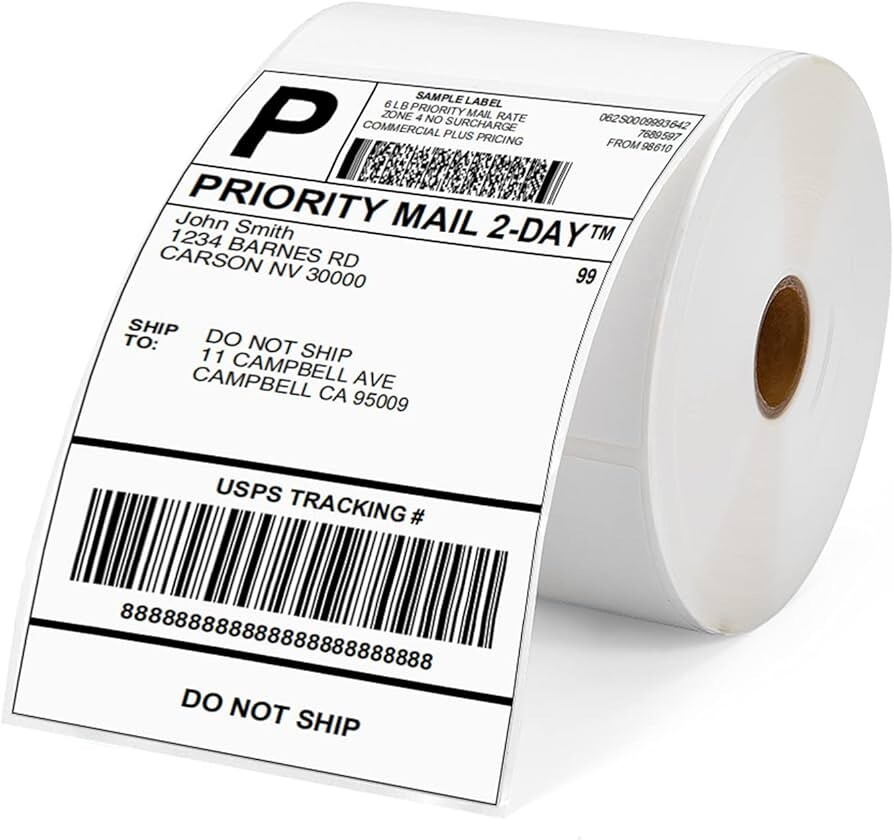 10 Rolls Labels Direct Thermal Shipping Labels 4″x6″
