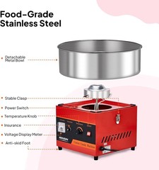 ROVSUN 15″ Commercial Cotton Candy Machine Maker Floss Pink 980W Family Party