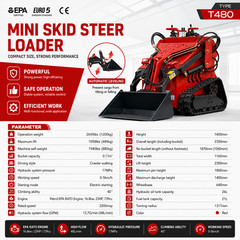 3527Lbs Mini Skid steer Loaders EPA 25 HP Kubota Engine Free Shipping USA Stock