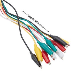 10 Pieces and 5 Color Test Lead Set with Alligator Clips Wire solded LENGTH 21in