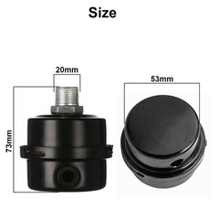 2x Filter Metal Air Compressor Intake Filter Noise Muffler Silencer 1/2″ 20Mm