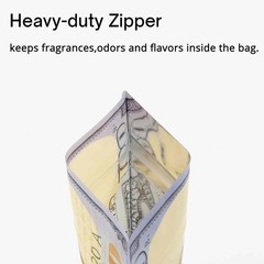 100pcs 3.5g Smell Proof Mylar Bags | Durable Zipper for Freshness | Food Grade