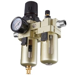 VEVOR Air Compressor Filter Regulator Lubricator 3/8″ NPT Semi-Auto 145PSI Max