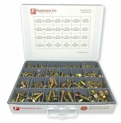Grade 10.9 Metric Flange Bolt & Flange Nut Assortment 429 Piece Kit Yellow Zinc