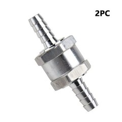 2 Pcs 8mm 5/16″ Fuel Non-Return One Way Check Valve Petrol Diesel Oil Aluminum