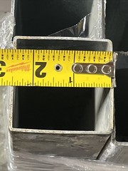 6 Scrap Repair Art 2-1/2″ X 2-1/2” Galvanized Square Tube Cut 9-5/8-10-1/4 Lot 6