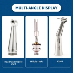 AZDENT Dental 1:1 Slow Low Speed Contra Angle Handpiece Push Button E-Type AZ001