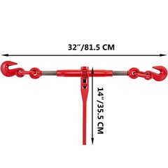 VEVOR 4 Pack Ratchet Binder 3/8″-1/2″ Chain Load Binders 9215lbs for Tie Down